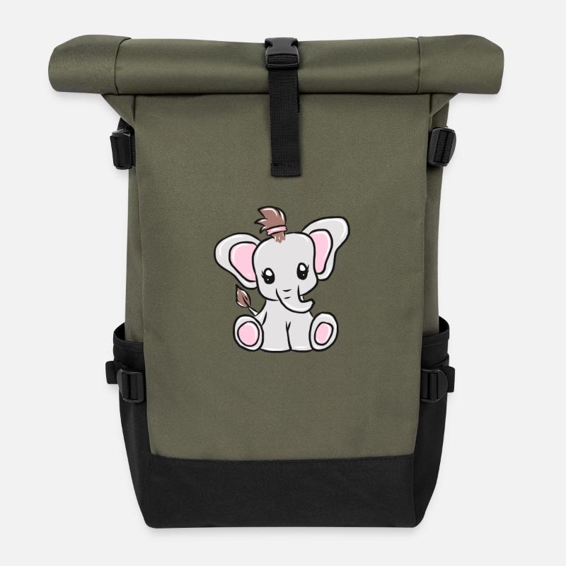 Elefant - Rolltop Rucksack - Olive/Schwarz