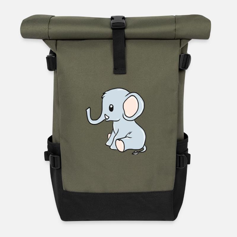 Elefant - Rolltop Rucksack - Olive/Schwarz