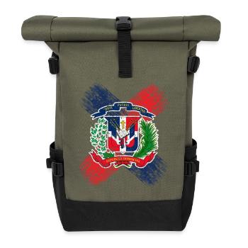 République dominicaine - Sac à dos roll top - olive/noir - Devant