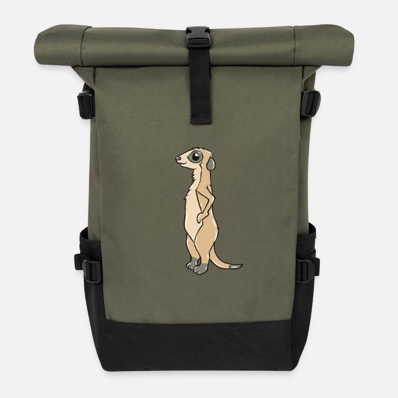Erdmännchen - Rolltop Rucksack - Olive/Schwarz