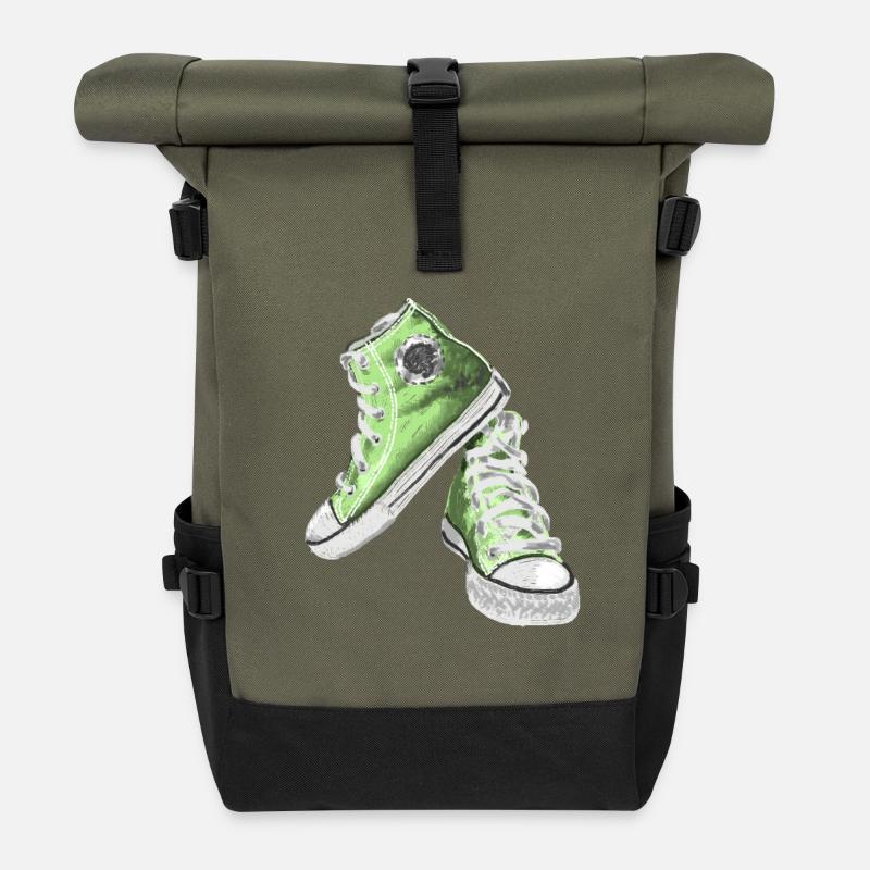 sneakers - Rolltop Rucksack - Olive/Schwarz