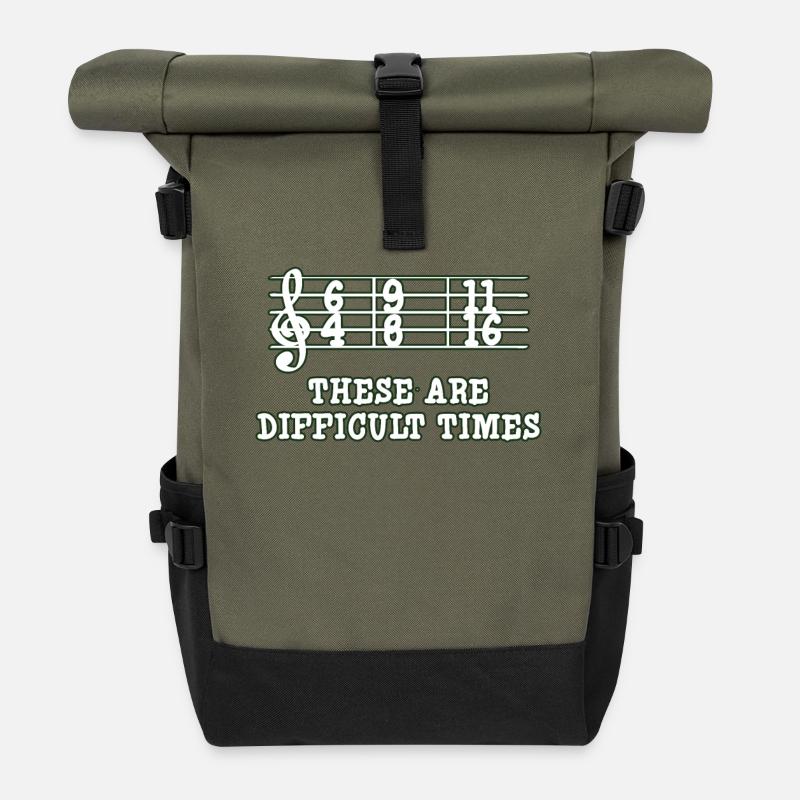 Klassische Musik - Rolltop Rucksack - Olive/Schwarz