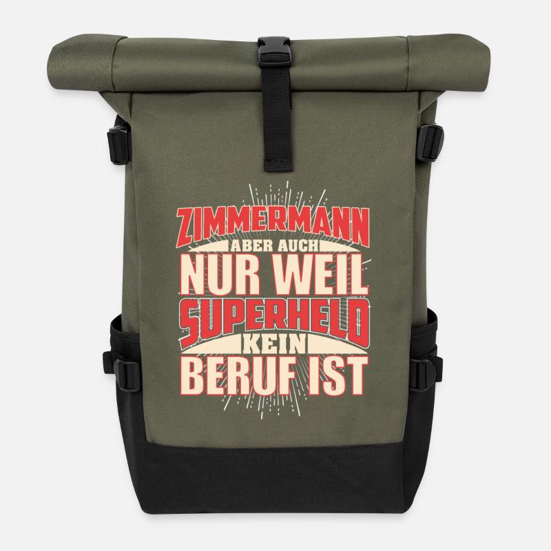 Zimmermann Superheld - Rolltop Rucksack - Olive/Schwarz