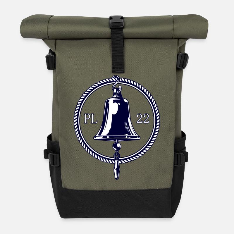 PL 22 Bell Marine - Rolltop Rucksack - Olive/Schwarz