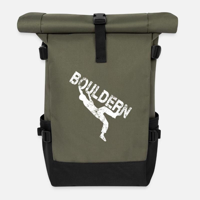 Bouldern - Rolltop Rucksack - Olive/Schwarz