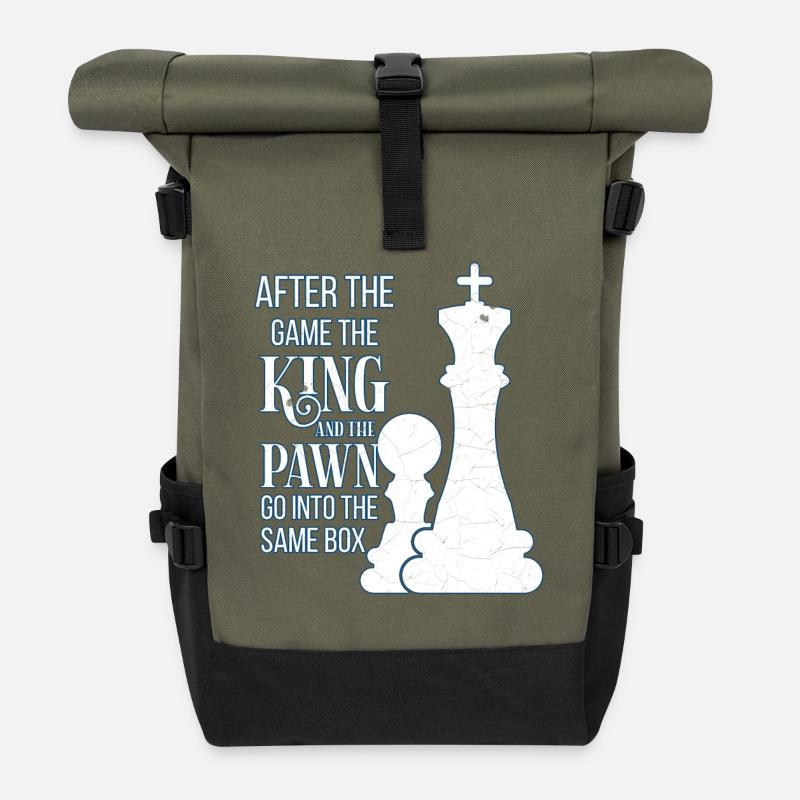 Schach - Rolltop Rucksack - Olive/Schwarz
