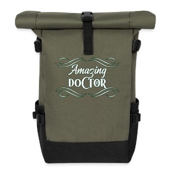 Arzt - Rolltop Rucksack - Olive/Schwarz - Vorne