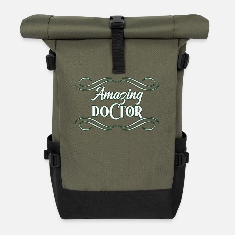 Arzt - Rolltop Rucksack - Olive/Schwarz