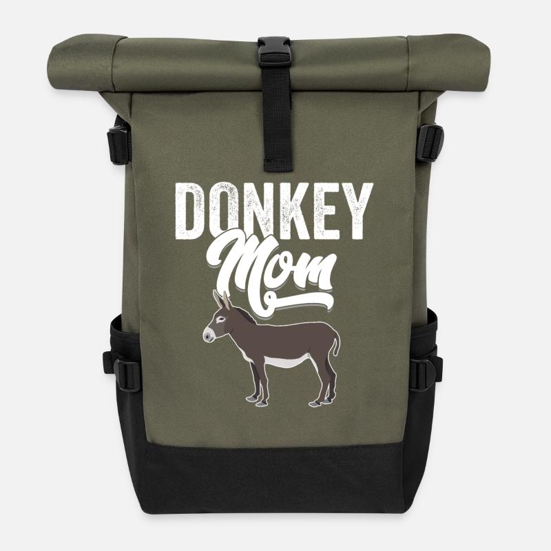 Esel - Esel Mama - Rolltop Rucksack - Olive/Schwarz