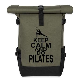 Gardez votre calme et faites du Pilates - Sac à dos roll top - olive/noir - Devant