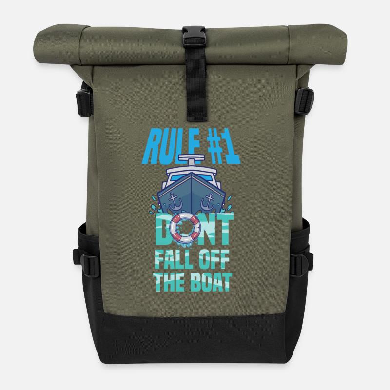 Boot Humor - Rolltop Rucksack - Olive/Schwarz