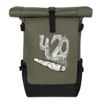 Joint - Tüte - Rauch 420 - Rolltop Rucksack - Olive/Schwarz - Vorne