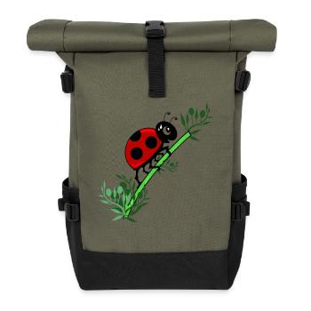 Marienkäfer Botanik - Rolltop Rucksack - Olive/Schwarz - Vorne