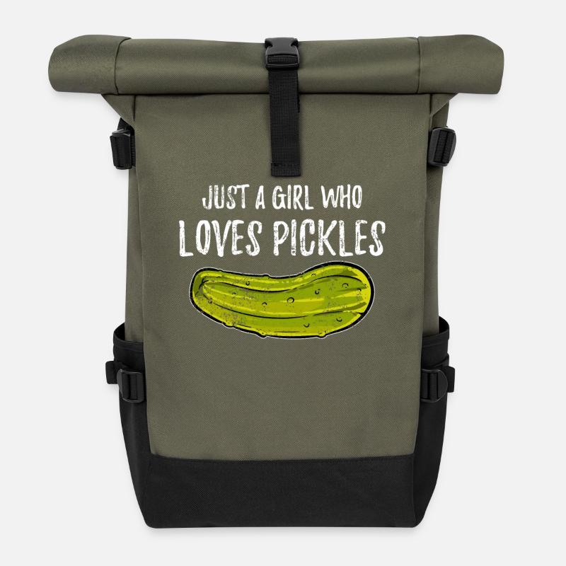 Cornichons Cornichons Amoureux Cornichons - Sac à dos roll top - olive/noir