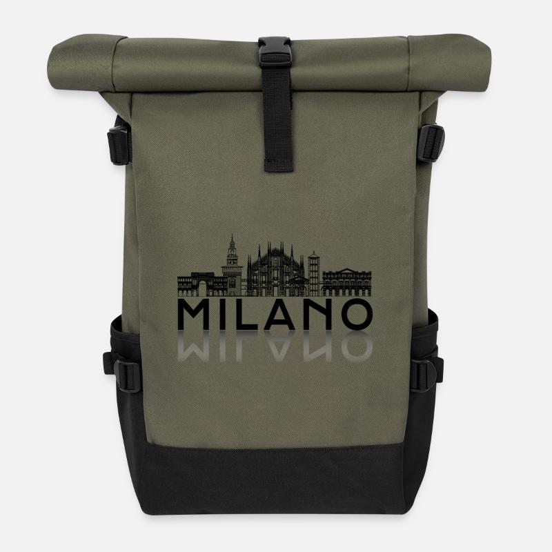 Milano - Rolltop Rucksack - Olive/Schwarz