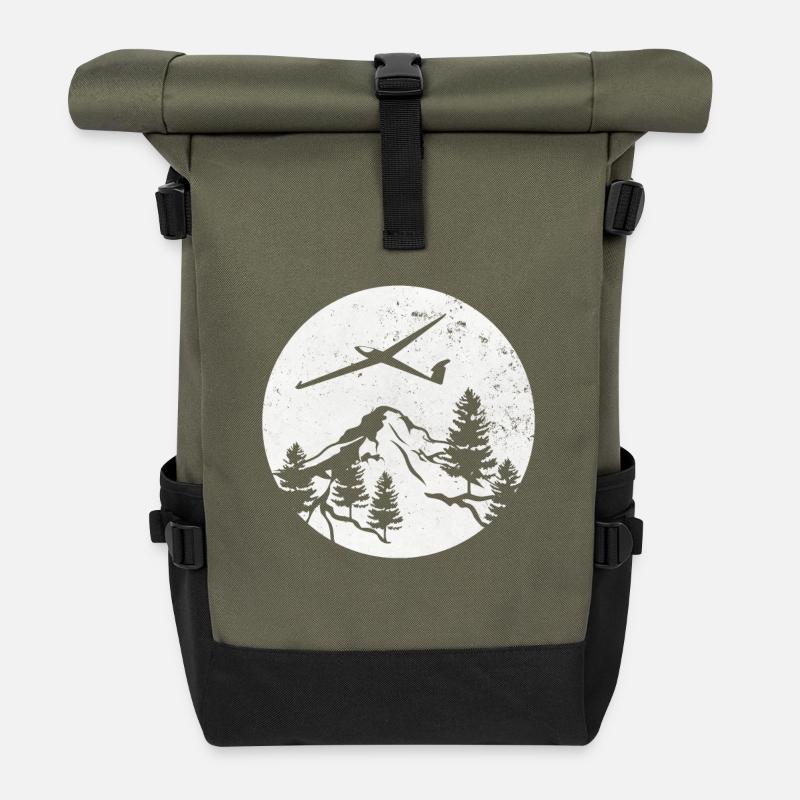 Planeur - Sac à dos roll top - olive/noir