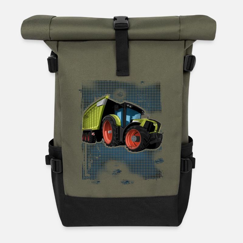 Traktor - Rolltop Rucksack - Olive/Schwarz