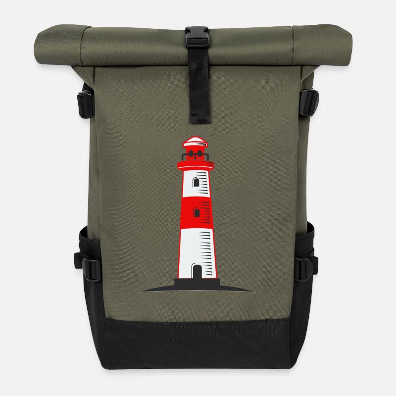 phare - Sac à dos roll top - olive/noir