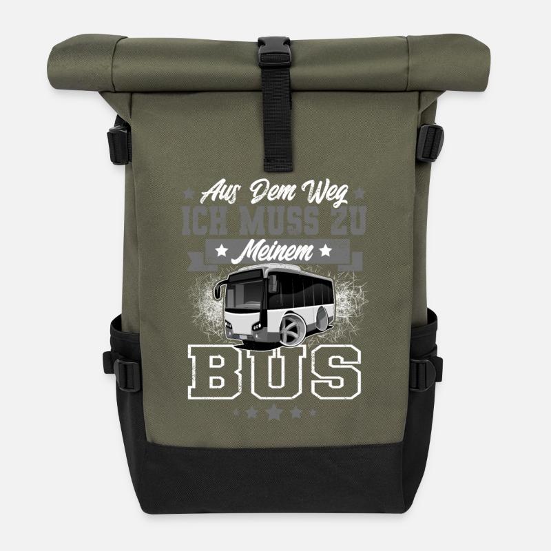 Busfahrer - Rolltop Rucksack - Olive/Schwarz