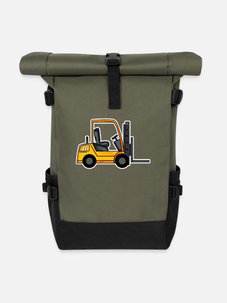 Gabelstapler Stapler - Rolltop Rucksack - Olive/Schwarz