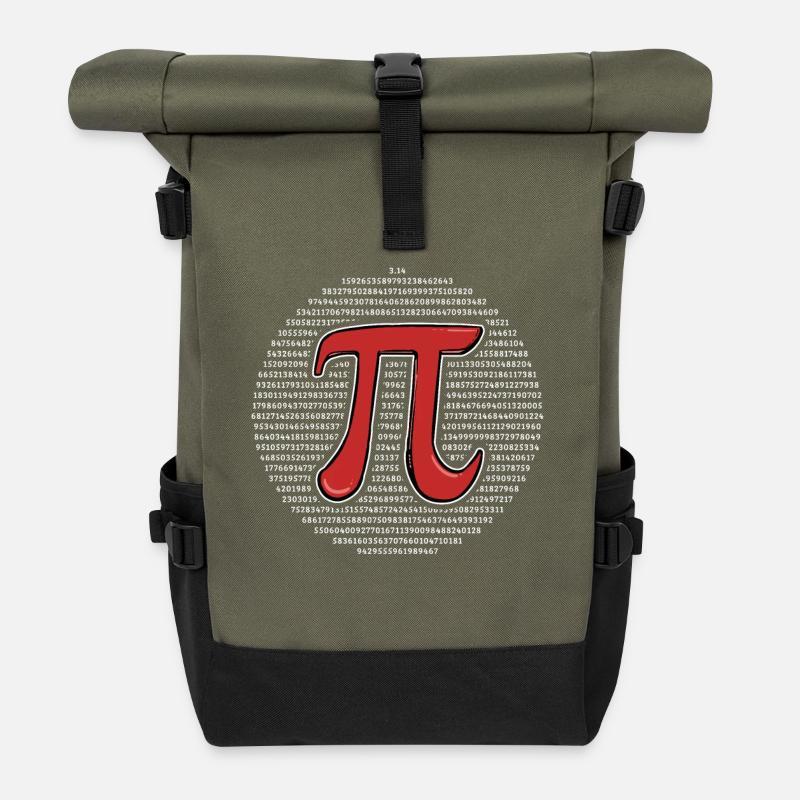 Pi Tag Pi Mathe - Rolltop Rucksack - Olive/Schwarz