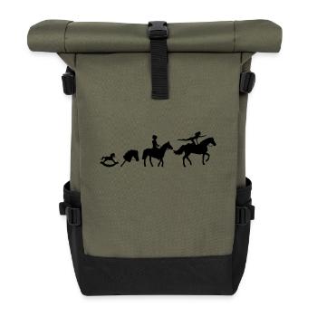 Evolution Voltigieren Reiten - Rolltop Rucksack - Olive/Schwarz - Vorne