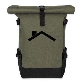 House Roof - Roll Top Backpack - olive/black - Front