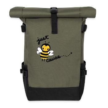 Just BEEcause Cute Bumble Bee - Sac à dos roll top - olive/noir - Devant