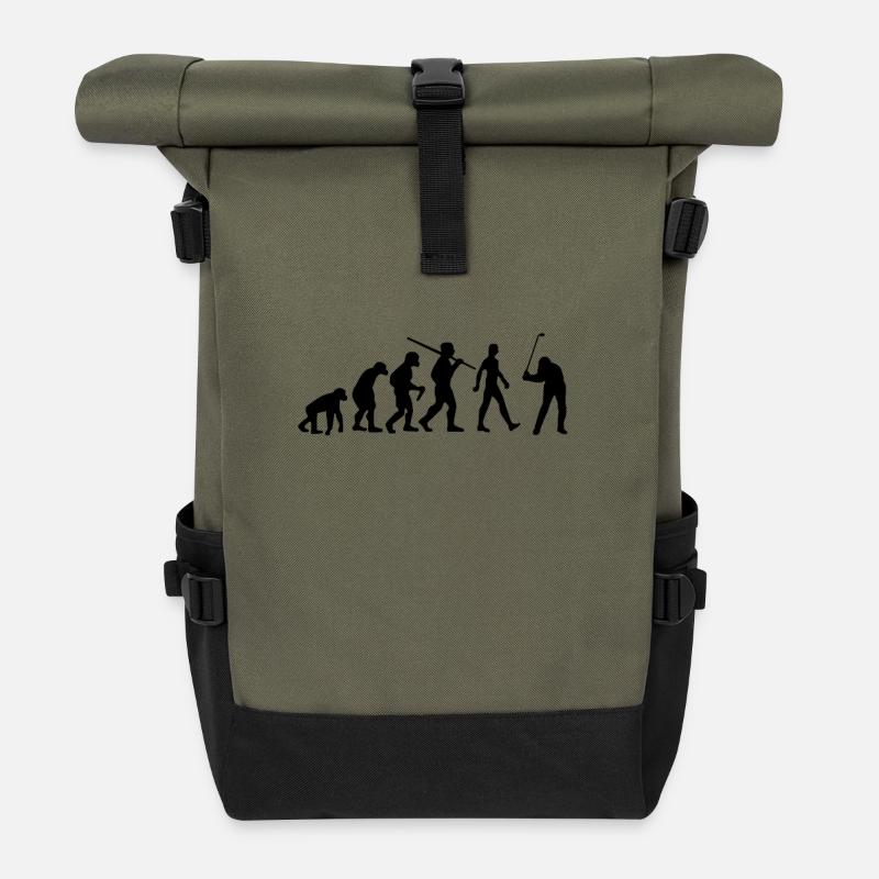 Golf Evolution Golfer - Rolltop Rucksack - Olive/Schwarz