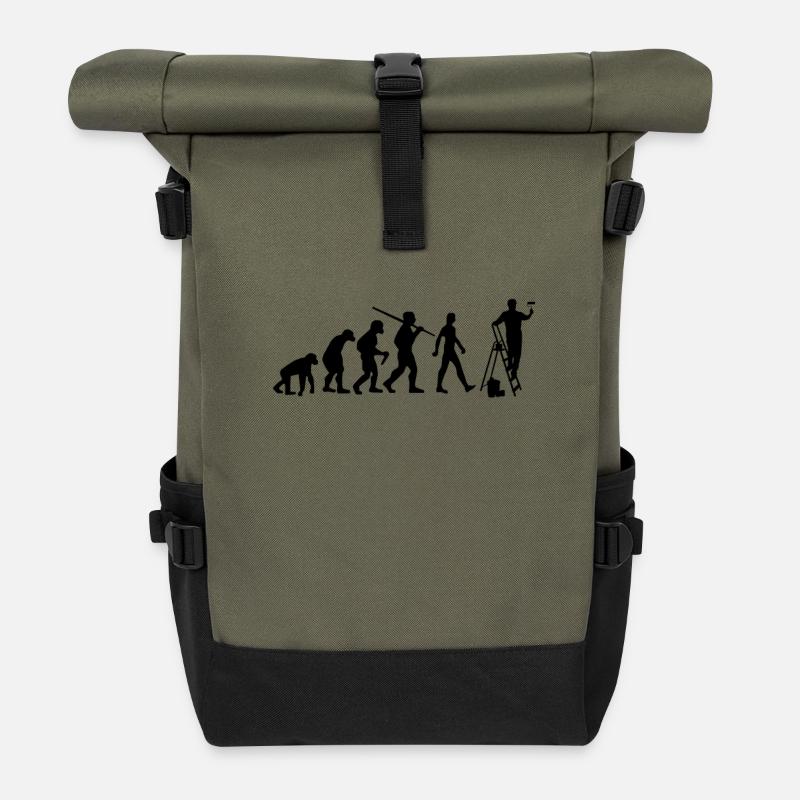 Maler Evolution Lackierer - Rolltop Rucksack - Olive/Schwarz