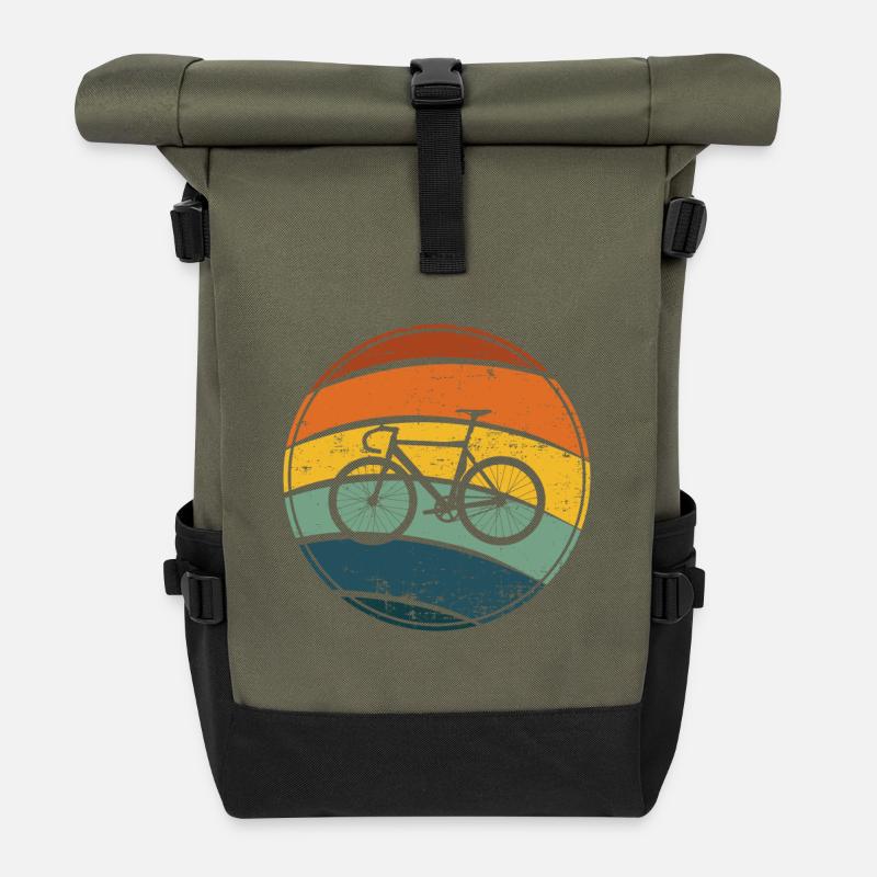 Fahrrad - Rolltop Rucksack - Olive/Schwarz