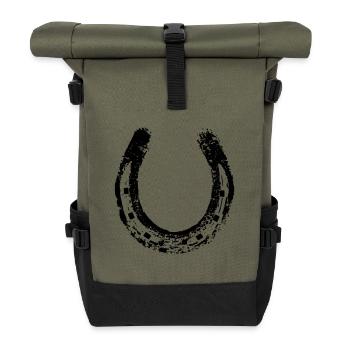 Hufeisen - Rolltop Rucksack - Olive/Schwarz - Vorne