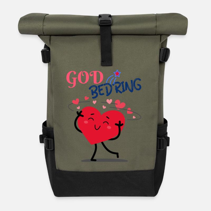 Gutes Genesungsgeschenk - Rolltop Rucksack - Olive/Schwarz