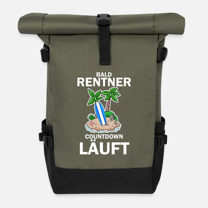 Rentner Countdown - Rolltop Rucksack - Olive/Schwarz