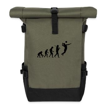 Evolution Volleyball - Roll Top Backpack - olive/black - Front