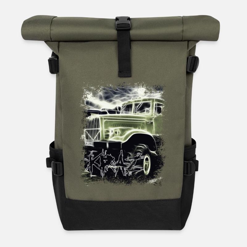 KRAZ LKW - Rolltop Rucksack - Olive/Schwarz