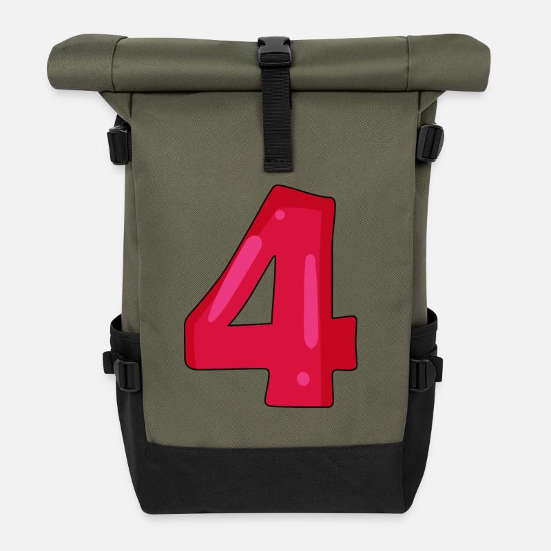 4 - Sac à dos roll top - olive/noir