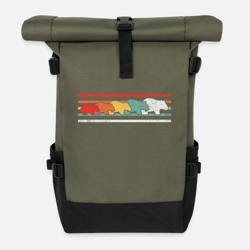 Wombat - Rolltop Rucksack - Olive/Schwarz
