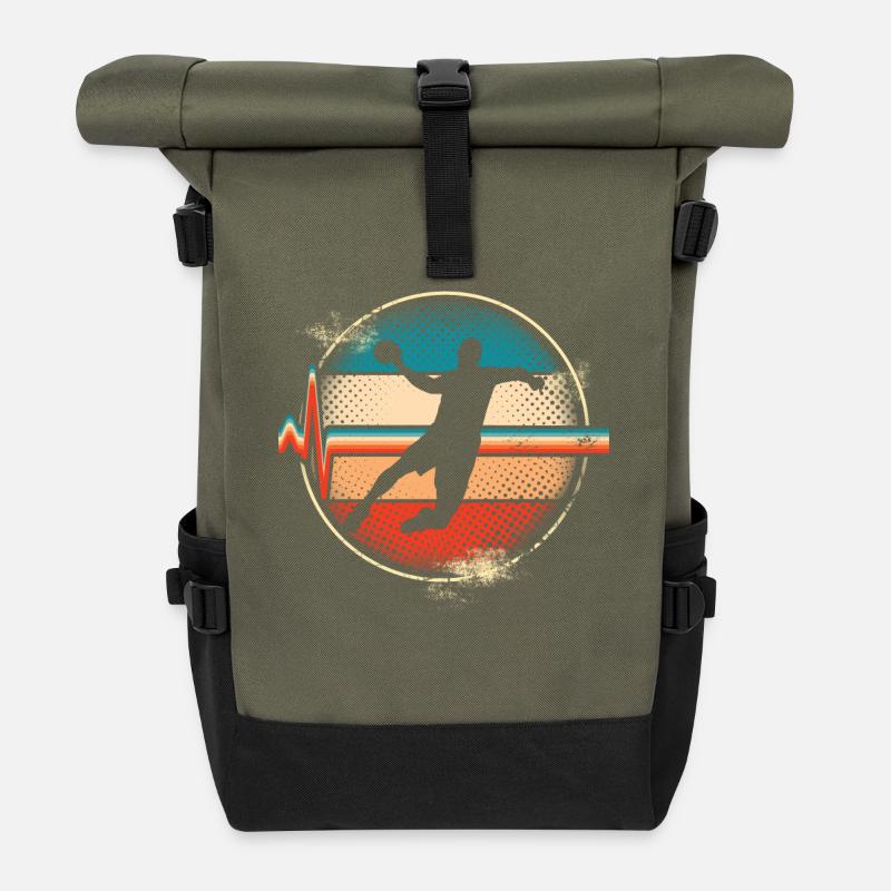 Handball - Rolltop Rucksack - Olive/Schwarz