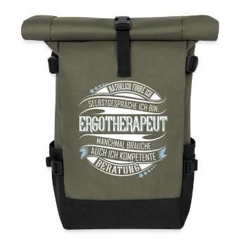 Ergotherapeut - Rolltop Rucksack - Olive/Schwarz - Vorne
