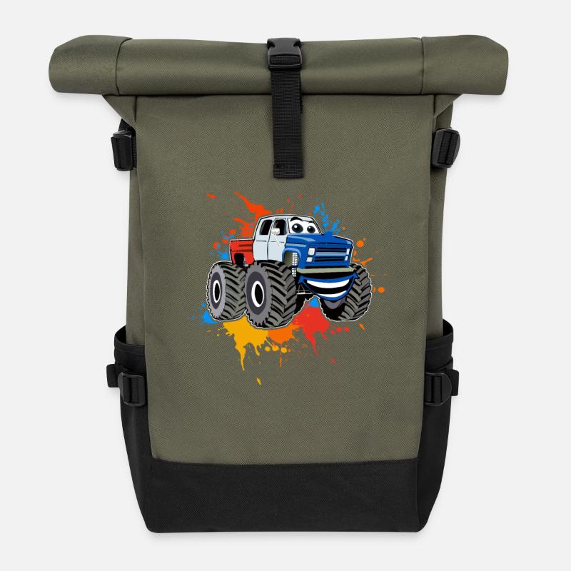 Monstertruck - Rolltop Rucksack - Olive/Schwarz