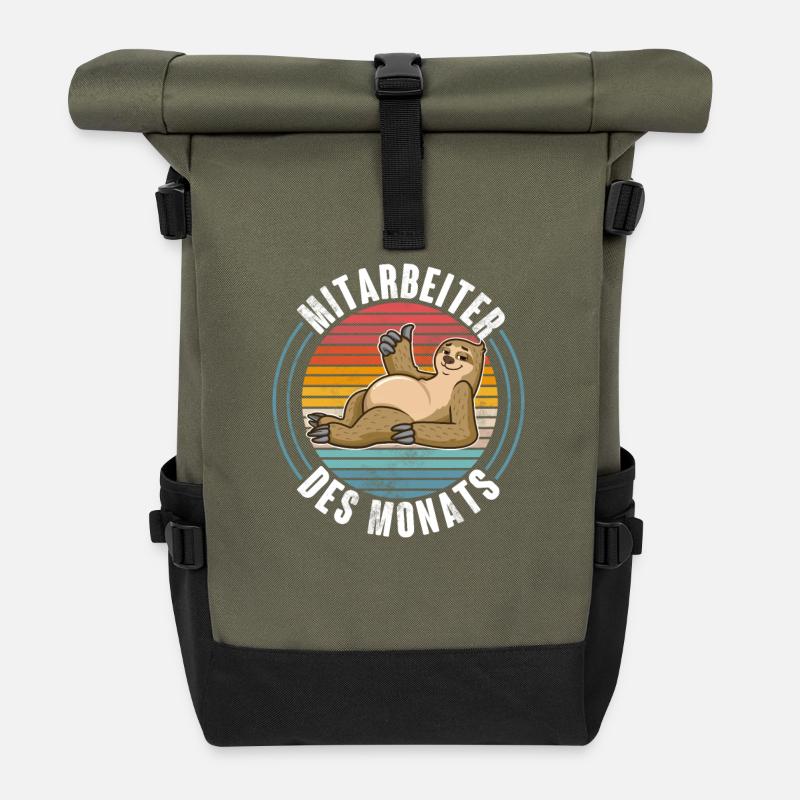 Mitarbeiter Des Monats - Rolltop Rucksack - Olive/Schwarz