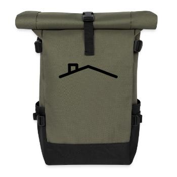 House Roof - Roll Top Backpack - olive/black - Front