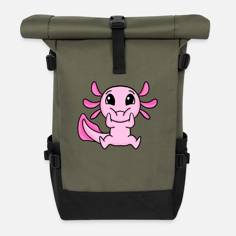 Axolotl - Rolltop Rucksack - Olive/Schwarz