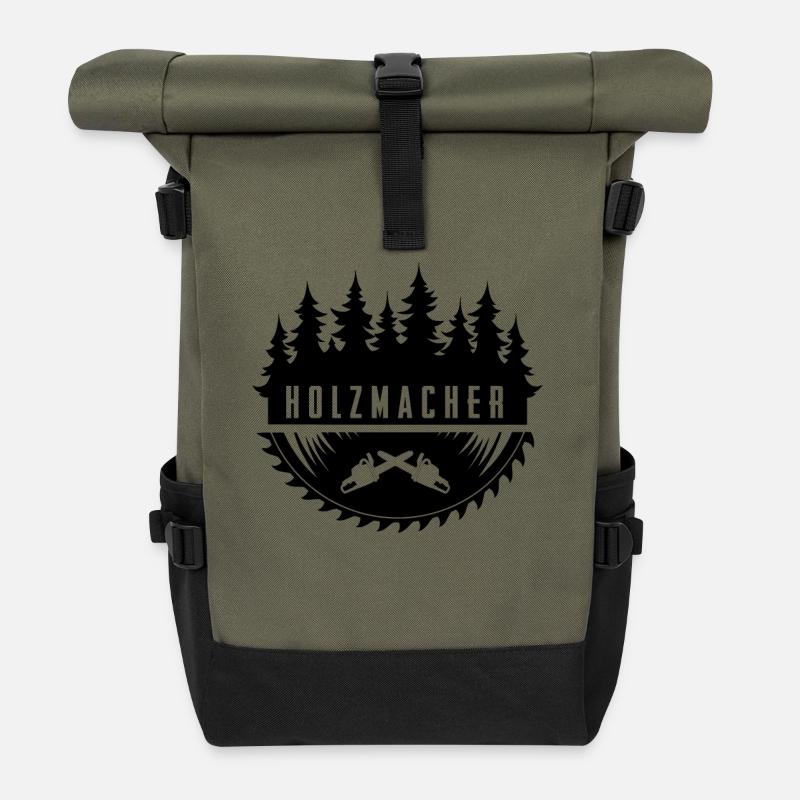 Holzfäller - Rolltop Rucksack - Olive/Schwarz