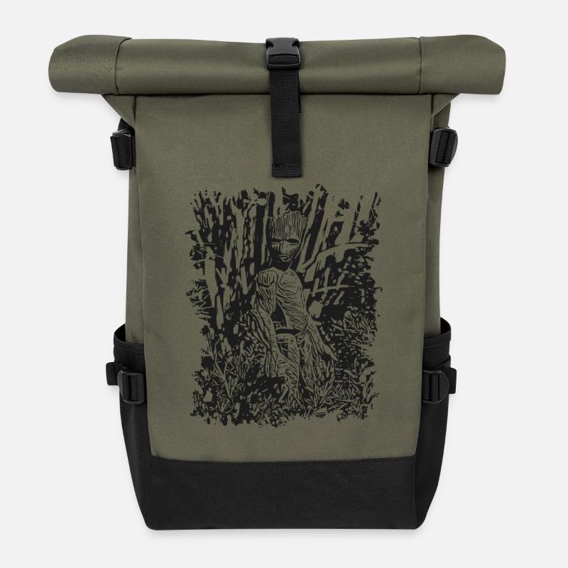 GROOT - Schlecht gelaunter Rächer - Wurzelmännlein - Rolltop Rucksack - Olive/Schwarz