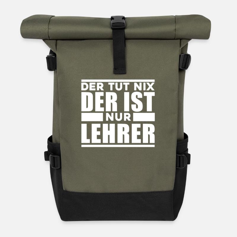 Lehrer - Rolltop Rucksack - Olive/Schwarz