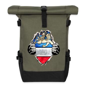 Rostock unterm Shirt - Rolltop Rucksack - Olive/Schwarz - Vorne