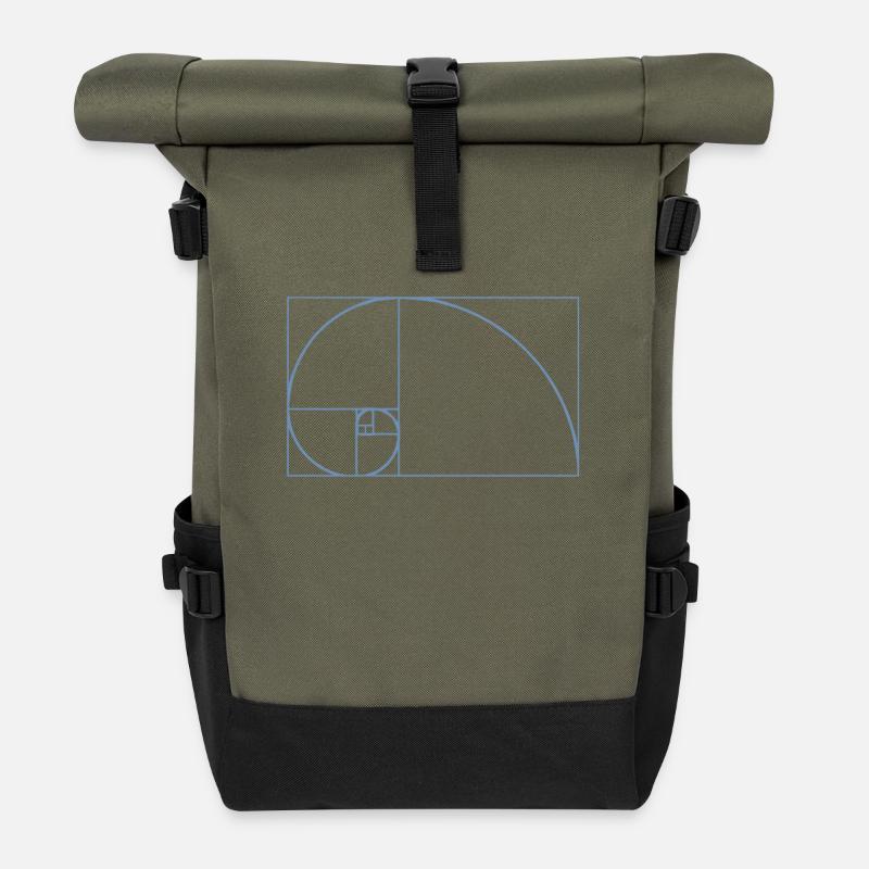 Fibonacci Tshirt - Rolltop Rucksack - Olive/Schwarz