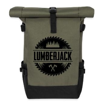 Holzfäller - Rolltop Rucksack - Olive/Schwarz - Vorne